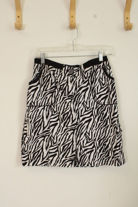 Chico's zebra print cargo skirt | 4