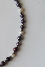 Genuine Black & Purple Pearl Necklace