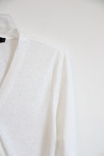 NEW Merokeety White Cardigan Sweater with Pockets | L