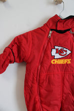 NEW Professional Sports Club Red Kansas City Chiefs Black Fleece Lined Snow Suit | 3-6 MO