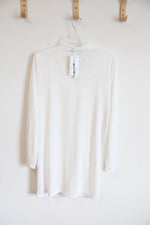 NEW Merokeety White Cardigan Sweater with Pockets | L