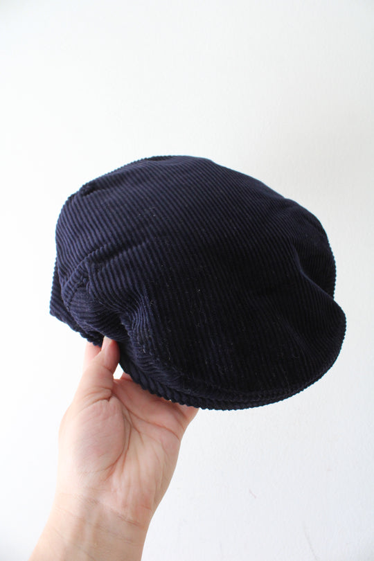 JJ Hat Center Jonathan Richard Navy Corduroy Cotton Cap | L