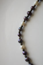 Genuine Black & Purple Pearl Necklace