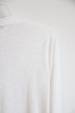 NEW Merokeety White Cardigan Sweater with Pockets | L