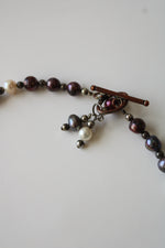 Genuine Black & Purple Pearl Necklace