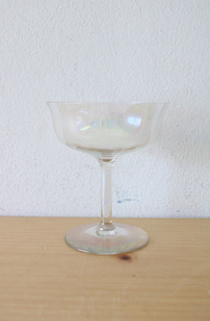 Javit Crystal Hand Painted Iridescent Cocktail Glass