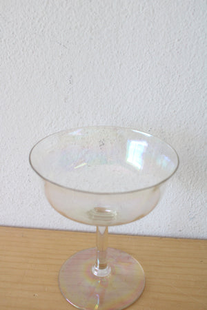 Javit Crystal Hand Painted Iridescent Cocktail Glass