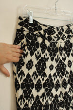 Ann Taylor Loft Black and White Patterned Marissa Trouser Size 2