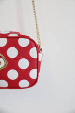 Disney Loungefly Red & White Polka Dot Crossbody Bag