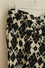Ann Taylor Loft Black and White Patterned Marissa Trouser Size 2