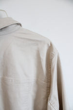 Kim Gravel Belle Sand Bar Denim Femme Flutter Ruffle Jacket | 3XL