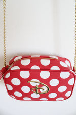 Disney Loungefly Red & White Polka Dot Crossbody Bag