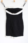 NEW LaROK Black White Knit Strapless Mini Dress | M