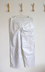 NEW Old Navy High Rise O.G. Loose Silver Metallic Pants | 14