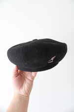 NEW Kangol Wool Blend Black Beret Cap | S