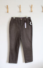NEW Gloria Vanderbilt Sulphur Brown Amanda Pants | 12 Short
