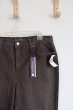 NEW Gloria Vanderbilt Sulphur Brown Amanda Pants | 12 Short