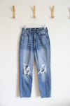 Hollister Ultra High-Rise Distressed Mom Jeans | 1S