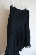 Jones New York Black Pleated Silk Skirt | 12