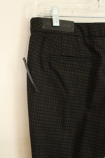 Worthington Low-rise Slim Fit Black and Brown Checkered Dress Pants | 4