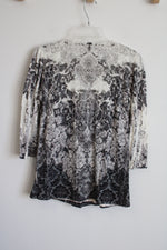 LOVE Amour Gray Paisley Top | M