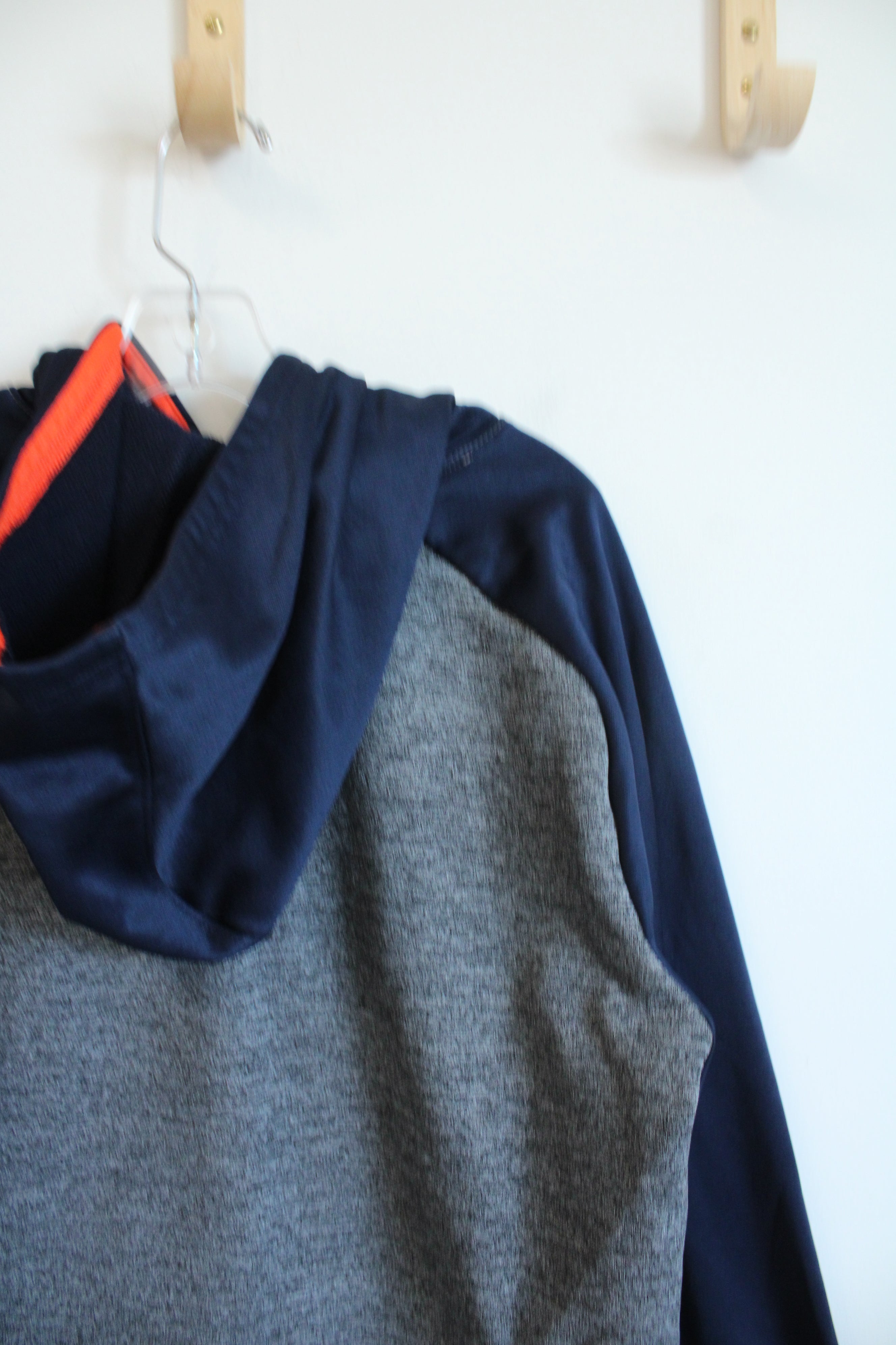 Adidas Navy & Gray Hoodie | Youth L (14/16)