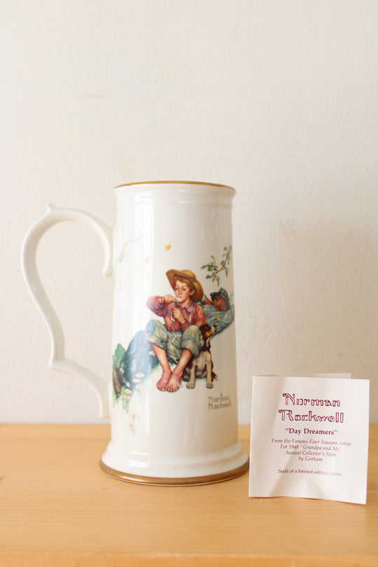 Norman Rockwell  Gorham Fine China 1981 Limited Edition Stein Mug