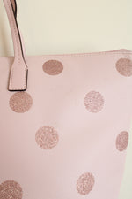 Kate Spade Haven Lane Pink Flitter Polka Dot Tote Bag