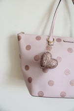 Kate Spade Haven Lane Pink Flitter Polka Dot Tote Bag