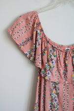 Old Navy Pink Floral Cotton Top | M