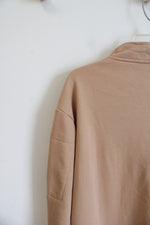 Tan & Black American Flag 1/4 Zip Sweatshirt | XL