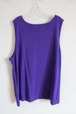 Louis Dell'Olio Whisper Knit Purple Scoop Neck Tank | 3XL