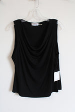 NEW Calvin Klein Black Sleeveless Cowl Neck Top | XL