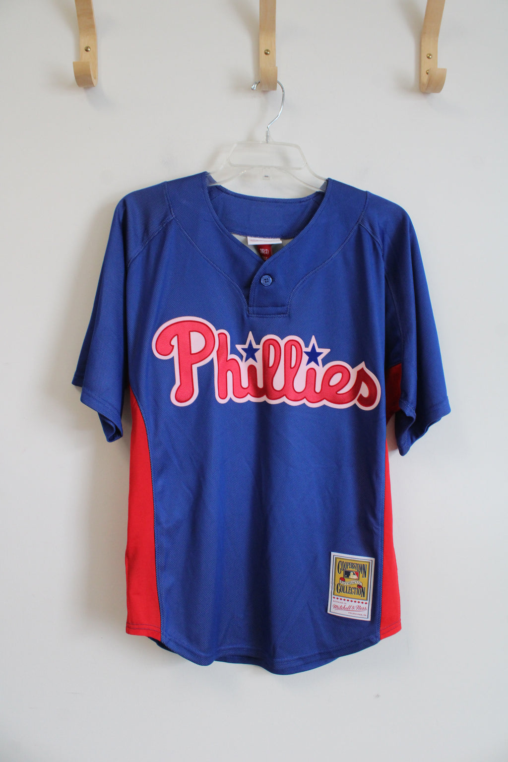 NEW Mitchell & Ness Blue Philadelphia Phillies #34 Halladay Jersey | 36 (S)