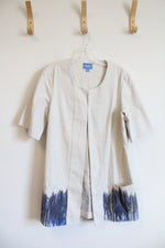 Simply Vera Wang Tan & Blue Long Cardigans | L