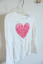 NEW Carter's Strong Girls Strong World Gold Star & Heart White Shirt | Youth 8