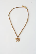 14K Yellow Gold Butterfly Anklet