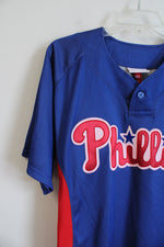 NEW Mitchell & Ness Blue Philadelphia Phillies #34 Halladay Jersey | 36 (S)
