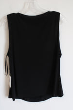 NEW Calvin Klein Black Sleeveless Cowl Neck Top | XL
