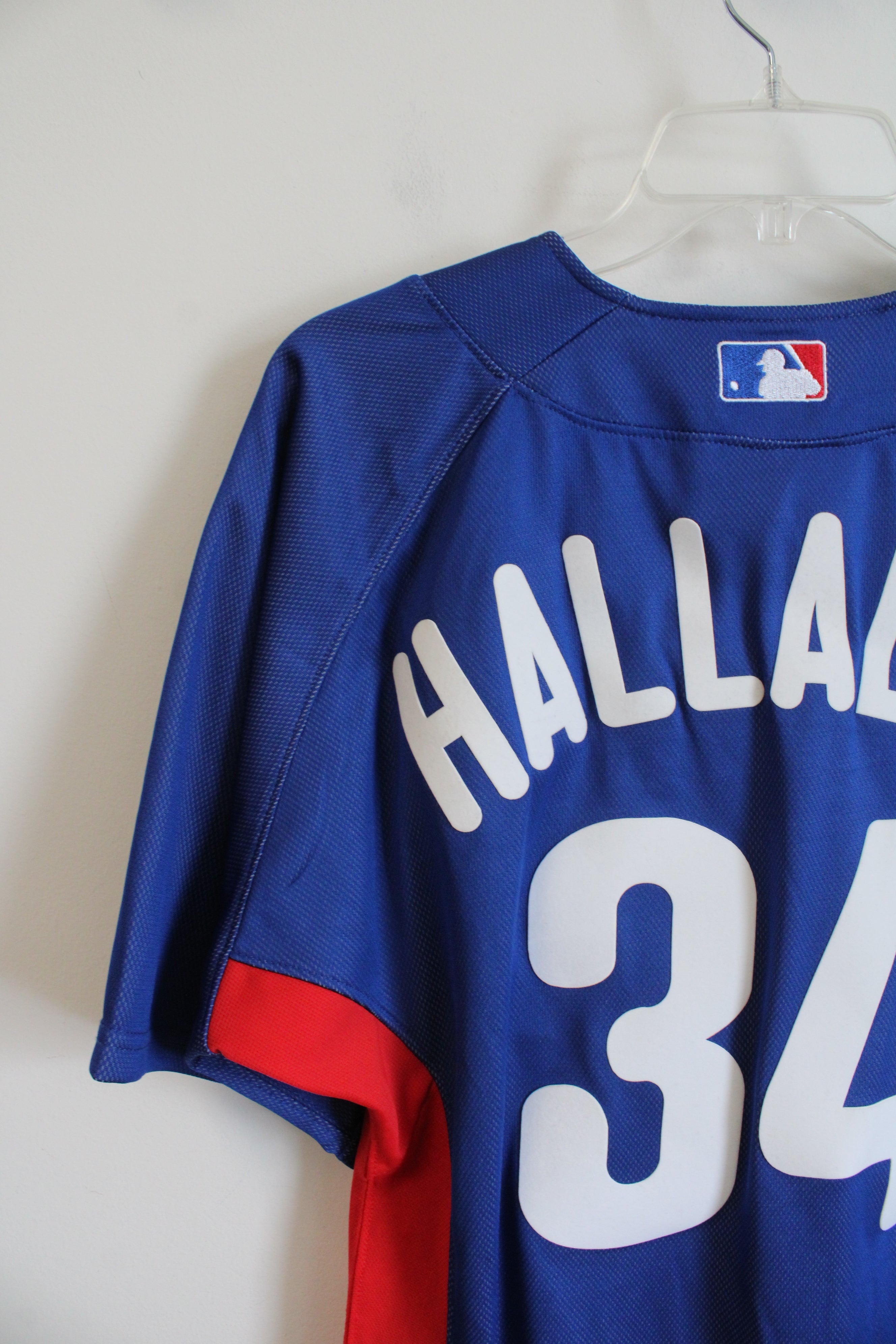 NEW Mitchell & Ness Blue Philadelphia Phillies #34 Halladay Jersey | 36 (S)