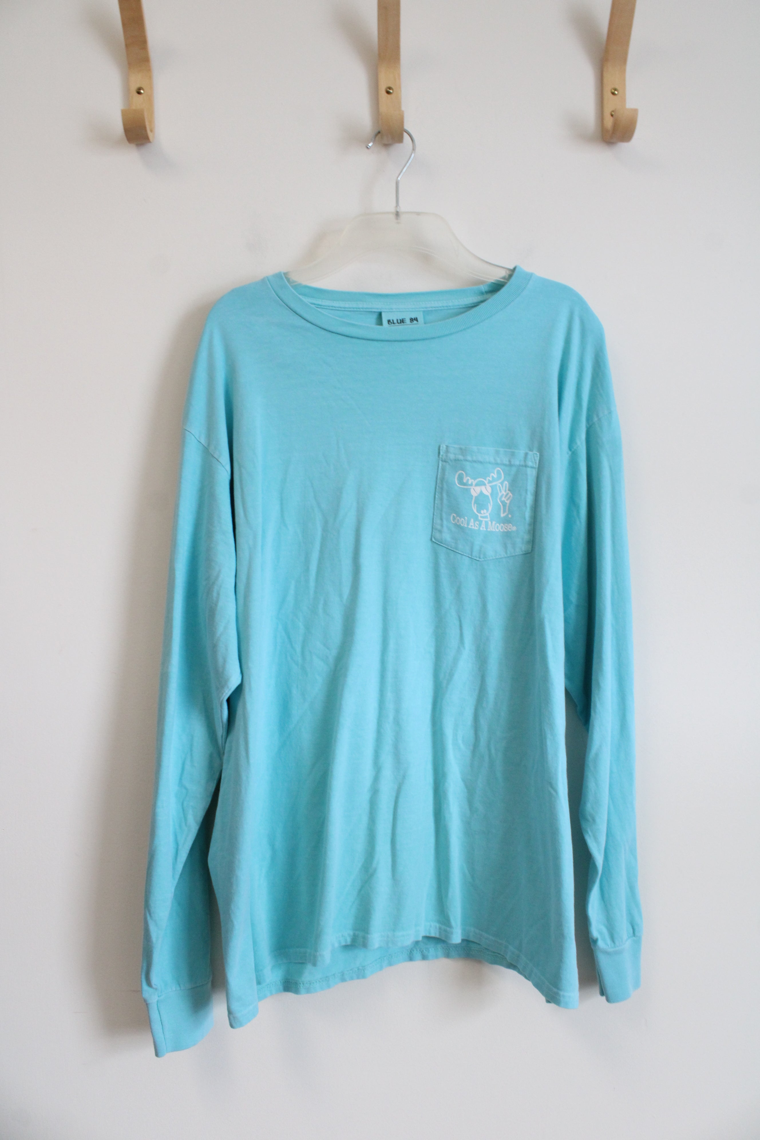 Blue 84 Cool As A Moose "Livin' The Good Life" Blue Long Sleeved Shirt | L