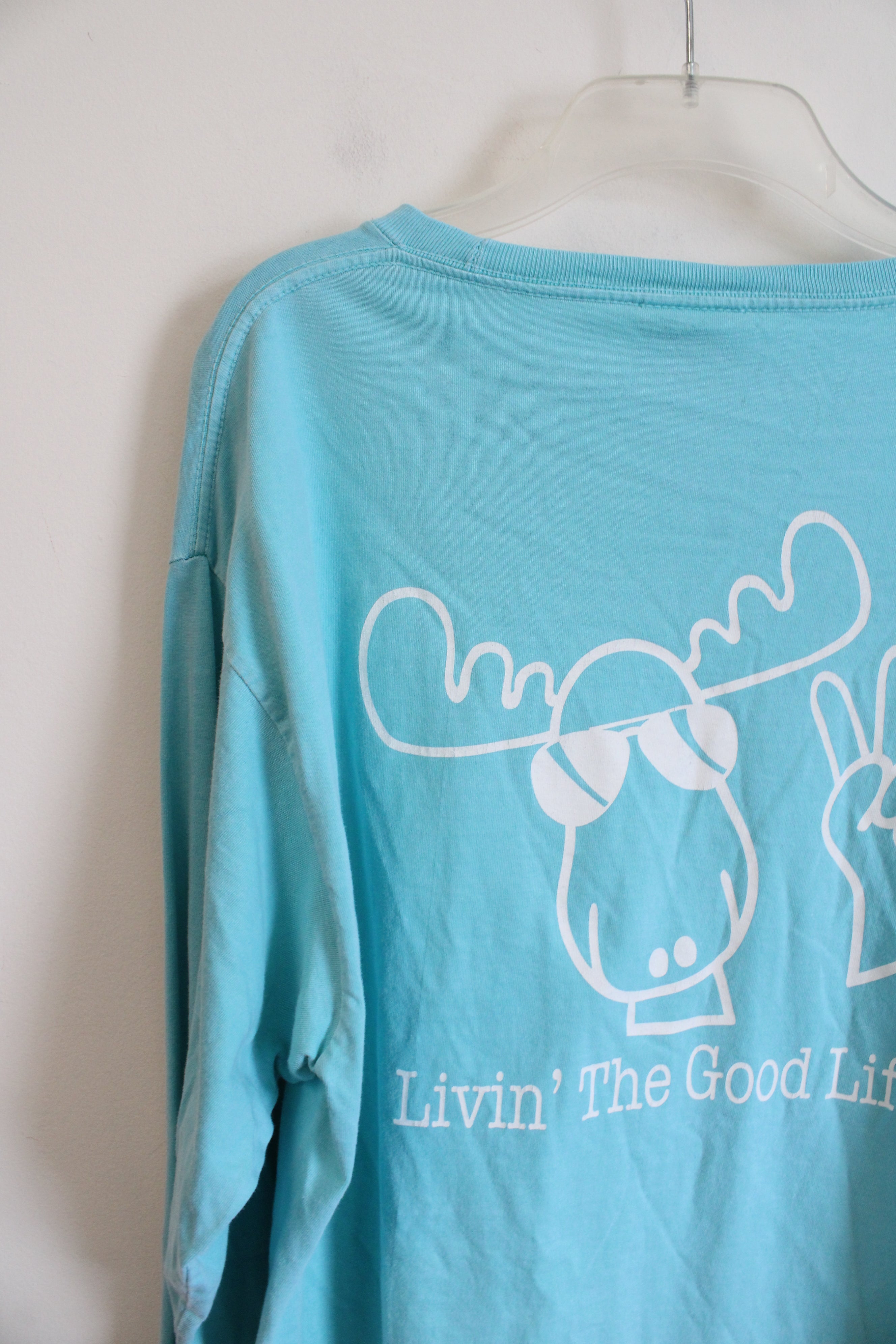 Blue 84 Cool As A Moose "Livin' The Good Life" Blue Long Sleeved Shirt | L