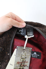 JJ Hat Center Alfonso D'Este Brown Speckled Wool Beret Cap