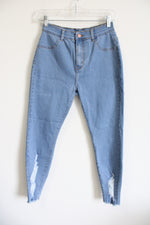 Fashion Nova Light Wash Distressed Skinny Jeans | 11