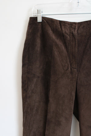Apostrophe Genuine Leather Brown Pants | 8