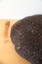 JJ Hat Center Alfonso D'Este Brown Speckled Wool Beret Cap