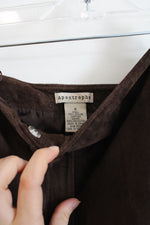 Apostrophe Genuine Leather Brown Pants | 8