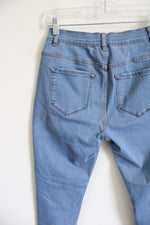 Fashion Nova Light Wash Distressed Skinny Jeans | 11