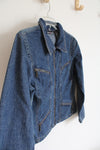 DKNY Jeans Dark Wash Full Zip Denim Jacket | 11