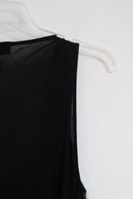 NEW Cable & Gauge Black Ruffled Top | L